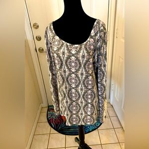 Multicolor paisley long sleeve top